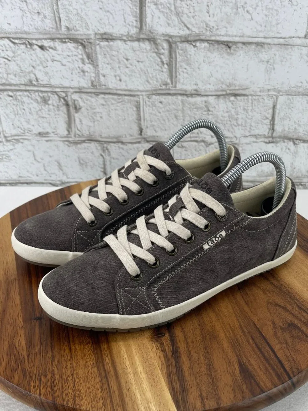 Taos Star 12844 Womens Sz. 9 Charcole Washed Canvas Comfort Casual Shoes